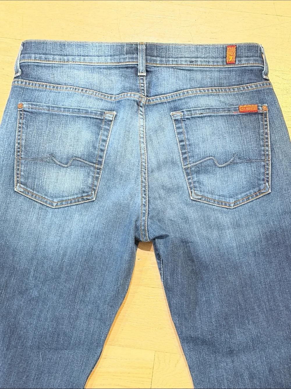 Men's 7 for All Mankind Dark Blue Austyn Straight Jeans - Size 33
